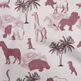 thumbnail image 1 of oneOone Velvet Light Pink Fabric Tropical Animal Sewing Craft Projects Fabric Prints By Yard 58 Inch Wide, 1 of 4