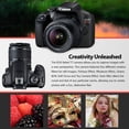 thumbnail image 3 of Canon Rebel T7 DSLR Camera with 18-55mm DC III, Lens and 64GB Ultra Speed Memory Card, Case, Cleaning Kit, Flash, and more Fully Loaded Bundle(International Model), 3 of 6