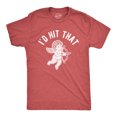 thumbnail image 1 of Mens Id Hit That T Shirt Funny Sarcastic Valentines Day Cupid Graphic Novelty Tee (Heather Red) - 3XL, 1 of 3