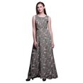 thumbnail image 1 of Bimba Robe Longue Décontractée Sans Manches à Col Rond pour Femmes, Imprimé Floral, X-Grand, 1 of 6