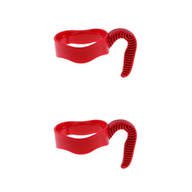 kurtrusly Gobelet Antidérapant avec Poignée pour Voyage Voiture Rouge 20oz 2Set