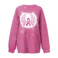 thumbnail image 3 of Penkiiy Chandail pour Femmes Mode Femmes Été Ample Imprimé T-Shirt à Col Rond Manches Longues Blouse Décontractée Rose Vêtements Y2K, 3 of 3