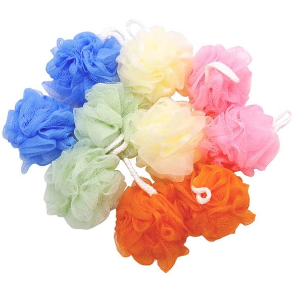 10 Pack Shower Sponge Loofahs,Multi-Color Mesh Pouf Bath Poof Shower Ball,Resuable Shower Sponges Loofah Bath Ball for Women and Men