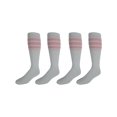 thumbnail image 2 of CTM® Striped Top Ribbed Tube Socks (4 Pair Pack), 2 of 2