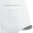 thumbnail image 3 of Heliisoer Women Short Tops Working Sleeve V-neck Uniform Solid Color Pocket Blouse, 3 of 4