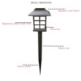thumbnail image 3 of 6PCS Ground Lamp Solar Power Square Garden Lamp Outdoor LED Night Light for Path Walkway, Warm Light, 3 of 9