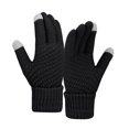 thumbnail image 3 of Women Winter Wool Warm Gloves Solid Color Fleece Knitted Cold Proof Gloves, 3 of 3