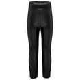 thumbnail image 3 of MSemis Girls Jazz Dance Leggings Metallic Ribbed Elastic Waistband Solid Color Toursers for Hip-hop Performance Black 130, 3 of 7