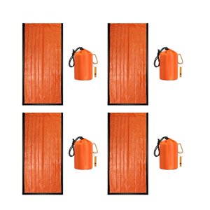 Sac de couchage d'urgence en plein air avec Whistle Randonnée Waterproof Keep Warm Randonnée Camping Sacs de couchage multifonctionnels A0F4