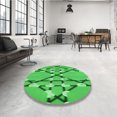 thumbnail image 4 of Ahgly Tapis Rectangulaire Lavable en Machine Intérieur Transitionnel Vert Néon, 8 Pieds x 10 Pieds, 4 of 7