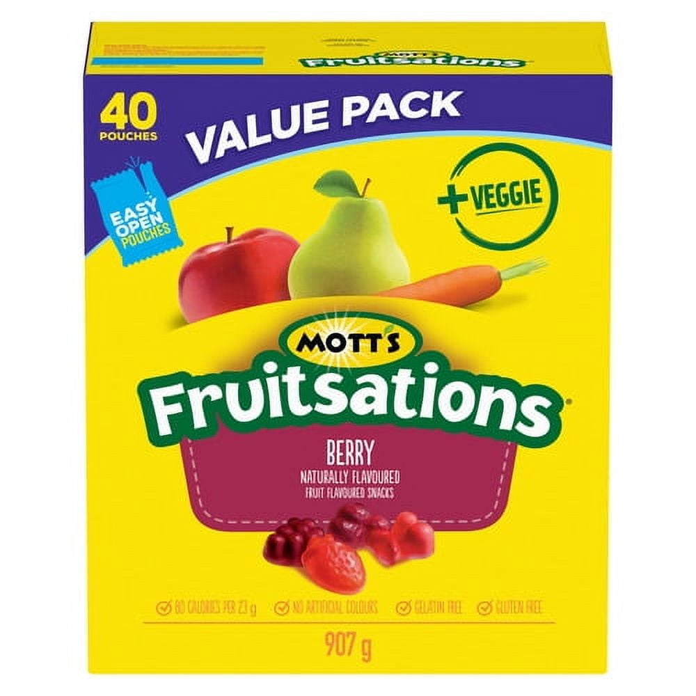 Mott's Fruitsations + Légume Collations à saveur de fruits Sans gluten Petits fruits