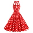 thumbnail image 1 of Robe Formelle pour Femmes 2023 Grande Taille Mode Col en V Sans Manches Vintage Imprimée Fête Cocktail Extensible Coupe Évasée Robes Aguichant Costumes d'Halloween pour Femmes en Liquidation, 1 of 9