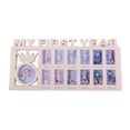 thumbnail image 1 of yuksok My First Year Photo Frame Baby Collage Frame Holds 13 Photos Infant Baby Picture Pink, 1 of 8
