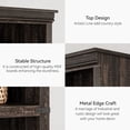 thumbnail image 4 of BeesClover Tall Farmhouse Bookshelf, Bookcase with Open Storage Shelves, Rustic Wood Display Shelf for Living Room, Home Office, 4 of 6