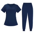 thumbnail image 2 of Tachiuwa Female Scrub Set Classic Short Sleeved Elastic Waist Soft Nurse Work Clothes L, 2 of 9