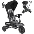 thumbnail image 1 of Qaba 6 in 1 Toddler Tricycle for 1-5 Years Old with Push Handle, Black, 1 of 10