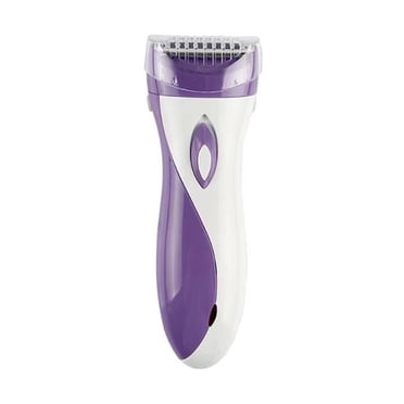 Graflsoa Tondeuse Électrique pour Femmes pour les Poils du Bikini, des Aisselles, des Jambes et du Visage - Imperméable, Utilisation Humide et Sèche, Options Violet et Rose, Lames Lavables