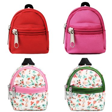 Doll Backpack Mini Zipper 4PCS Casual Fashion Doll School Bag Doll Accessory Bag