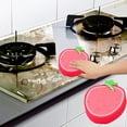 thumbnail image 4 of Strawberry-Pattern Nanoscale Sponge for Deep Cleaning, Reusable Scouring Pad for Sinks, Bathtubs, and Appliances, Non-Toxic Scratch-Free Abrasive Surface, 4 of 6