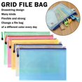 thumbnail image 2 of A3 Mesh Zipper Student Stationery Waterproof Pencil Case Office Transparent Information Bag, 2 of 6