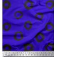thumbnail image 1 of Soimoi Blue Cotton Cambric Fabric Line & Circle Geometric Print Sewing Fabric Yard 56 Inch Wide, 1 of 3