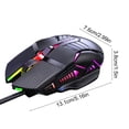 thumbnail image 3 of JilgTeok 3 Packs 4 Vitesses DPI Ajustement RGB Coloré Multi-Appareils Adaptés à la Programmation Macro Connexion Filaire USB Personnalisée Souris de Jeu Accessoires d'Ordinateur Liquidation, 3 of 6