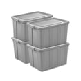 thumbnail image 1 of Sterilite 30 Gallon Tuff1 Storage Tote, Stackable Plastic Bin with Lid, 4 Pack, 1 of 9
