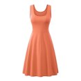 thumbnail image 1 of LUXUR Robe Longue d'Été de Plage pour Femmes, Robe de Plage Bohème, Orange Clair 2TG, 1 of 3
