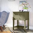 thumbnail image 2 of Ameriwood Home Franklin Accent Table with 2 Drawers in Olive Green, 2 of 11