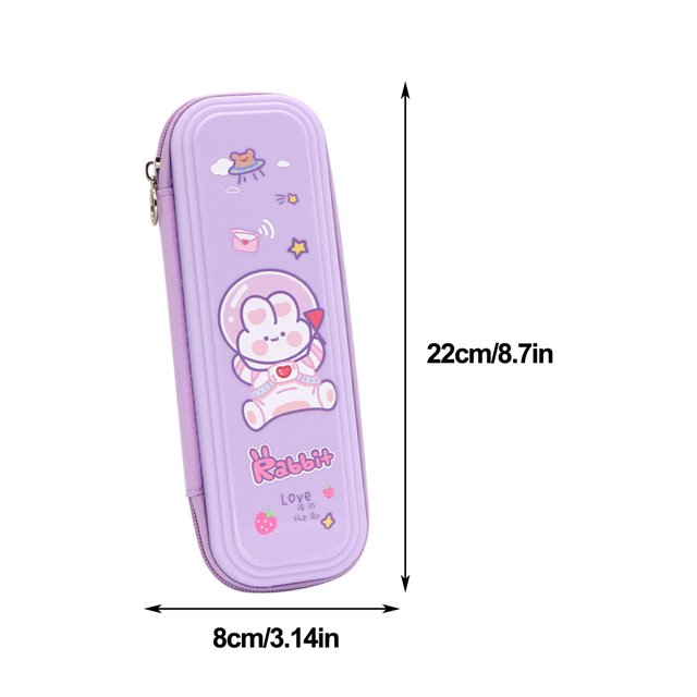Large Capacity Plastic Pencil Case for Girls – 10 in x 4 in x 2 in, Spacious Storage for Pencils Erasers and Writing Tools