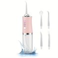 thumbnail image 1 of 4 In 1 Water Flosser For Teeth, Cordless Water Flossers Oral Irrigator With DIY Mode 4 Jet Tips, Tooth Flosser, Portable And Rechargeable For Home Travel, For Men And Women Daily Teeth Care, Ideal For Gift, Father Day Gift, 1 of 5