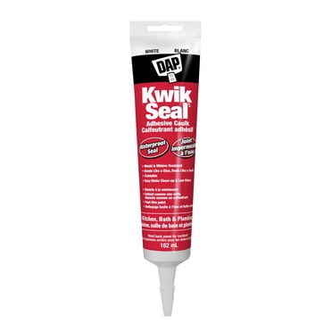 DAP Kwik Seal Tub & Tile Adhesive Caulk, 162ml, White