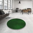 thumbnail image 4 of Ahgly Company Tapis d'Intérieur Ronds Transitionnels Verts Lavables à la Machine, 4 Pieds Rond, 4 of 7