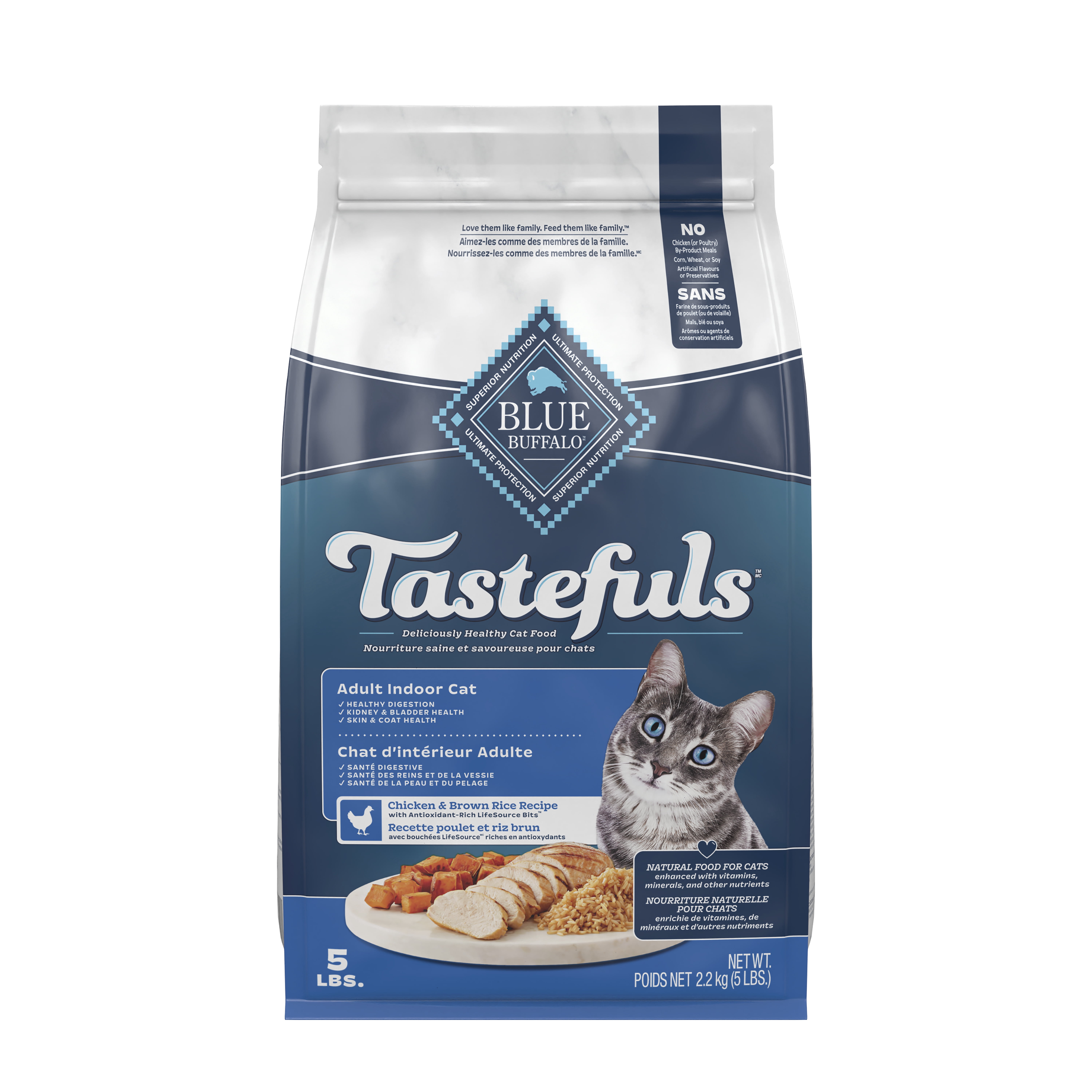 Blue Buffalo Tastefuls Chicken and Brown Rice Adult Indoor Dry Cat Food 2.2kg