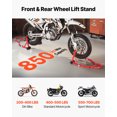 thumbnail image 3 of VEVOR Motorcycle Front & Rear Stand Lift 850 lbs Spoolift Paddock Swingarm Arm Red, 3 of 9