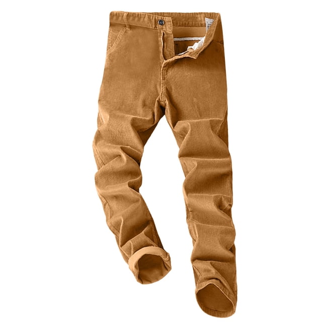 WEAIXIMIUNG Pantalon Habillé pour Homme Coupe Ajustée Brun Pantalon Extensible en Velours Côtelé pour Homme Velours Côtelé pour Homme Pantalon Décontracté Régulier pour Homme Pantalon à Jambe Droite Pantalon