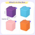 thumbnail image 4 of 8 PCS Silicone Snack Containers, 4oz Silicone Food Container, Reusable Small Food Storage Container for Lunch Box, Leakproof Dip Container to Go, Condiment Salad Dressing Container with Lid, 4 of 5