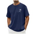 thumbnail image 2 of LUOGENLI T-shirts pour Homme pour Hommes T-shirts Graphiques Vintage T-shirts à Imprimé Floral et Lettrage Col Rond Manches Courtes T-shirts Décontractés d'Été Mode Urbaine T-shirts pour Hommes T-shirts Graphiques Pâques Bleu Marine TG, 2 of 7