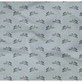 thumbnail image 4 of oneOone Cotton Poplin Twill Light Grayish Blue Fabric Rabbit Animal Craft Projects Decor Fabric Printed By The Yard 56 Inch Wide, 4 of 4