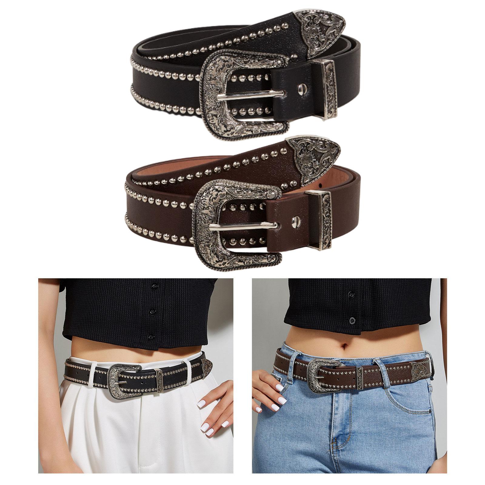 6171 Women\'s 1.25 Inch Leather Belt, Stylish Fashion Accessory For Everyday WHIPPY 3 Pack Women main image 2