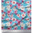 thumbnail image 1 of Soimoi Rayon Fabric Cosmos Floral Decor Fabric Printed Yard 56 Inch Wide, 1 of 3
