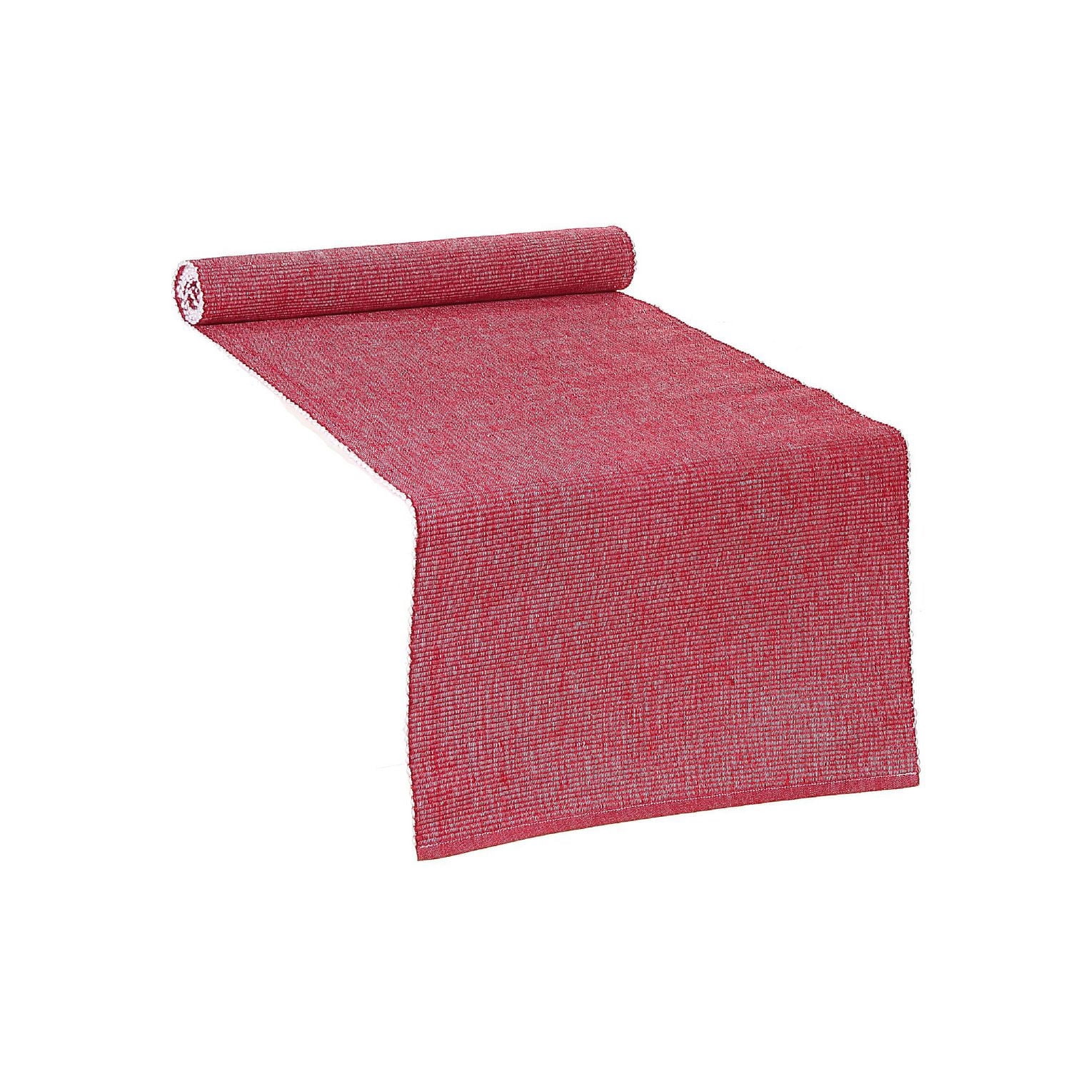Runner De Table À Côtelé Chambray (Rouge) - Ensemble 2