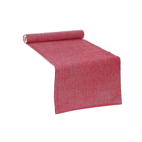 Chambray Ribbed Table Runner (Red) - Set of 2