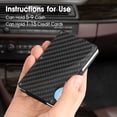 thumbnail image 4 of Carbon Fiber Minimalist Wallet For Men - Blocking Credit Card Holder Metal Wallet- Money Clip Slim Front Pocket, 4 of 10
