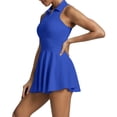 thumbnail image 2 of Miqool Robe de Golf et de Tennis pour Femme, Entraînement Athlétique, Robe d'Été, Col en V, Robe Portefeuille, Ligne A, Sans Manches, Robes Fluides, 2 of 5