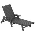 thumbnail image 1 of Bayport Chaise Longue Inclinable en Plastique HDPE pour Extérieur en Gris, 1 of 6