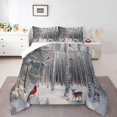 thumbnail image 2 of Erosebridal Merry Xmas Comforter Sets Full Size, Animals Print Down Comforter, Winter Snowflakes Decorative, 2 of 6