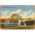 thumbnail image 1 of 8x12 Inch METAL SIGN - New Hampshire Postcard - Notre Dame Bridge, Manchester, N.H. - Vintage Rusty Look, 1 of 4
