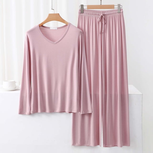 Weiqiqre Ensembles de Pyjama pour Femmes Pyjamas Rafraîchissants Ensembles Assortis d'Été Manches Courtes Ensemble de Détente Femmes