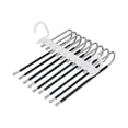 thumbnail image 1 of Black 9 Bar Foldable Pants Hanger Adjustable Stainless Steel Clothes organizer for Closet Space Saving Storage Rack 13.07X9.45X6.22 Inches Stainless Steel Black, 1 of 7